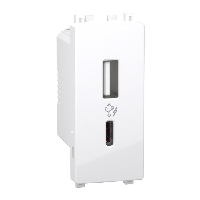 2.4A 5V A+C Usb Charger,1 Mod White